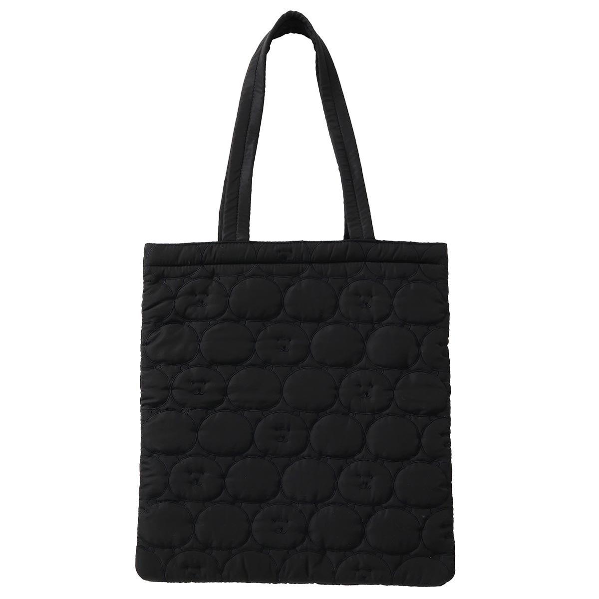 ナガノキャラクターズ キルティングトート フェイス ブラック