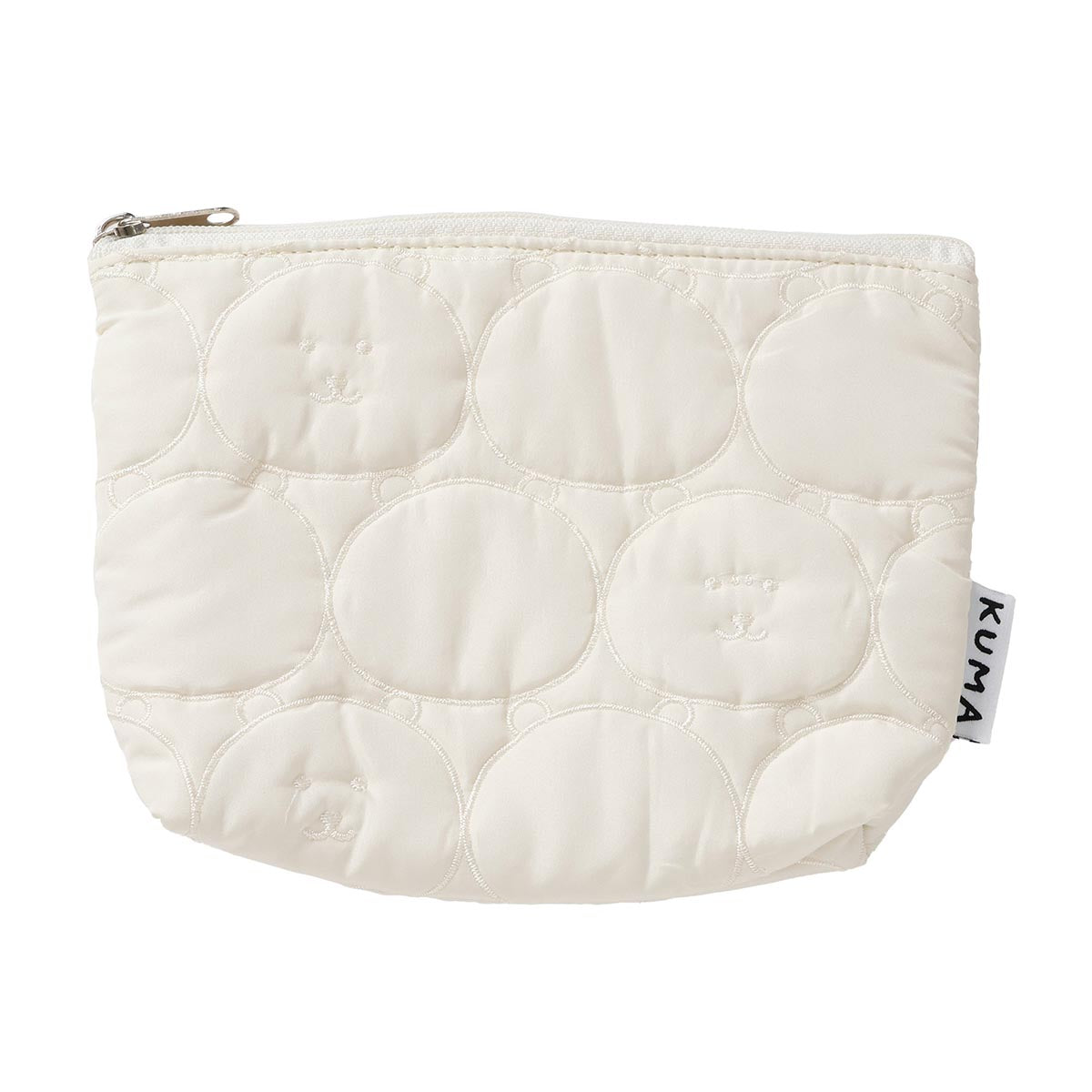 ナガノキャラクターズ キルティングポーチ フェイス ホワイト