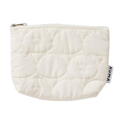 ナガノキャラクターズ キルティングポーチ フェイス ホワイト