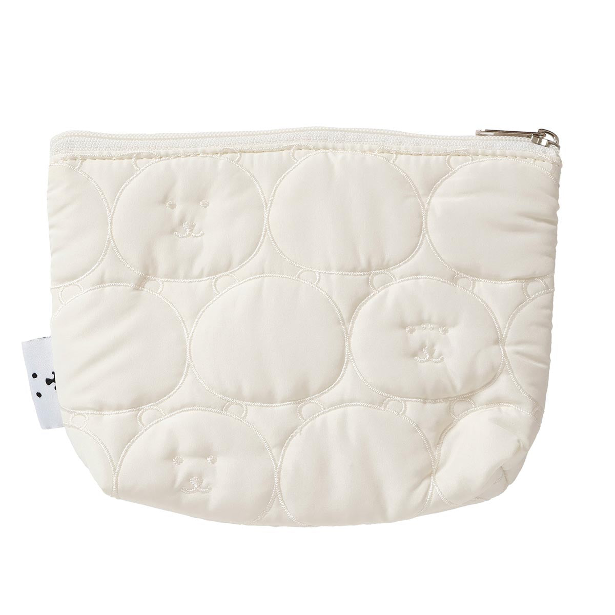 ナガノキャラクターズ キルティングポーチ フェイス ホワイト