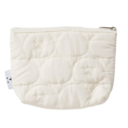 ナガノキャラクターズ キルティングポーチ フェイス ホワイト