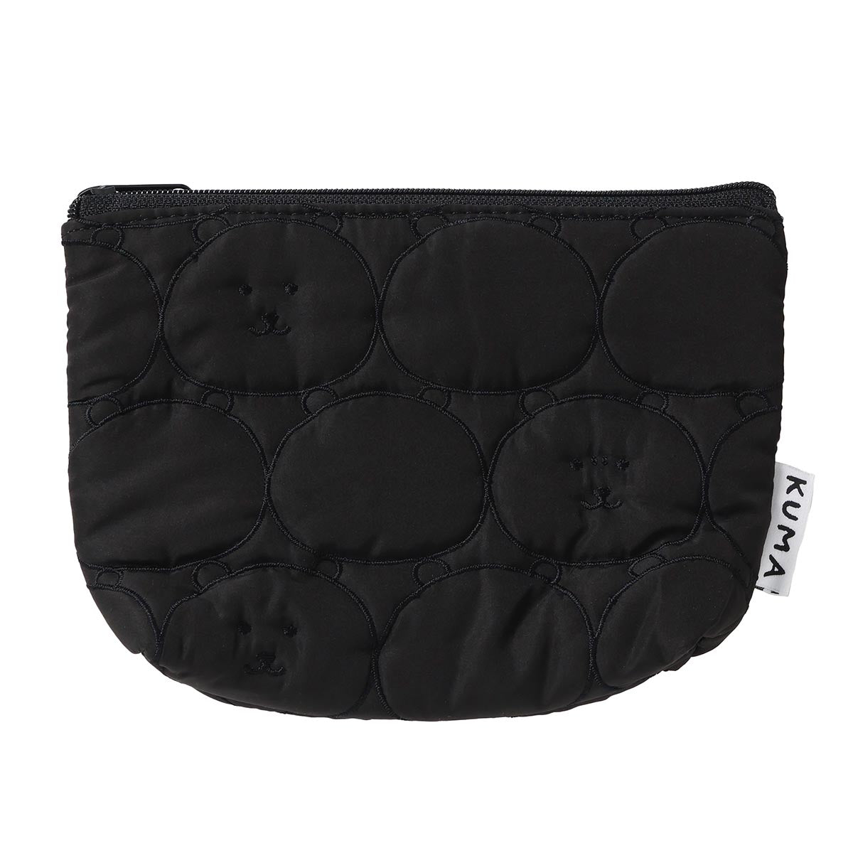 ナガノキャラクターズ キルティングポーチ フェイス ブラック