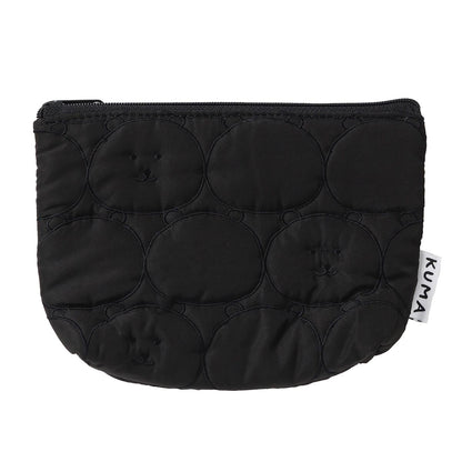 ナガノキャラクターズ キルティングポーチ フェイス ブラック