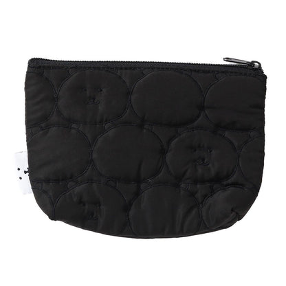 ナガノキャラクターズ キルティングポーチ フェイス ブラック