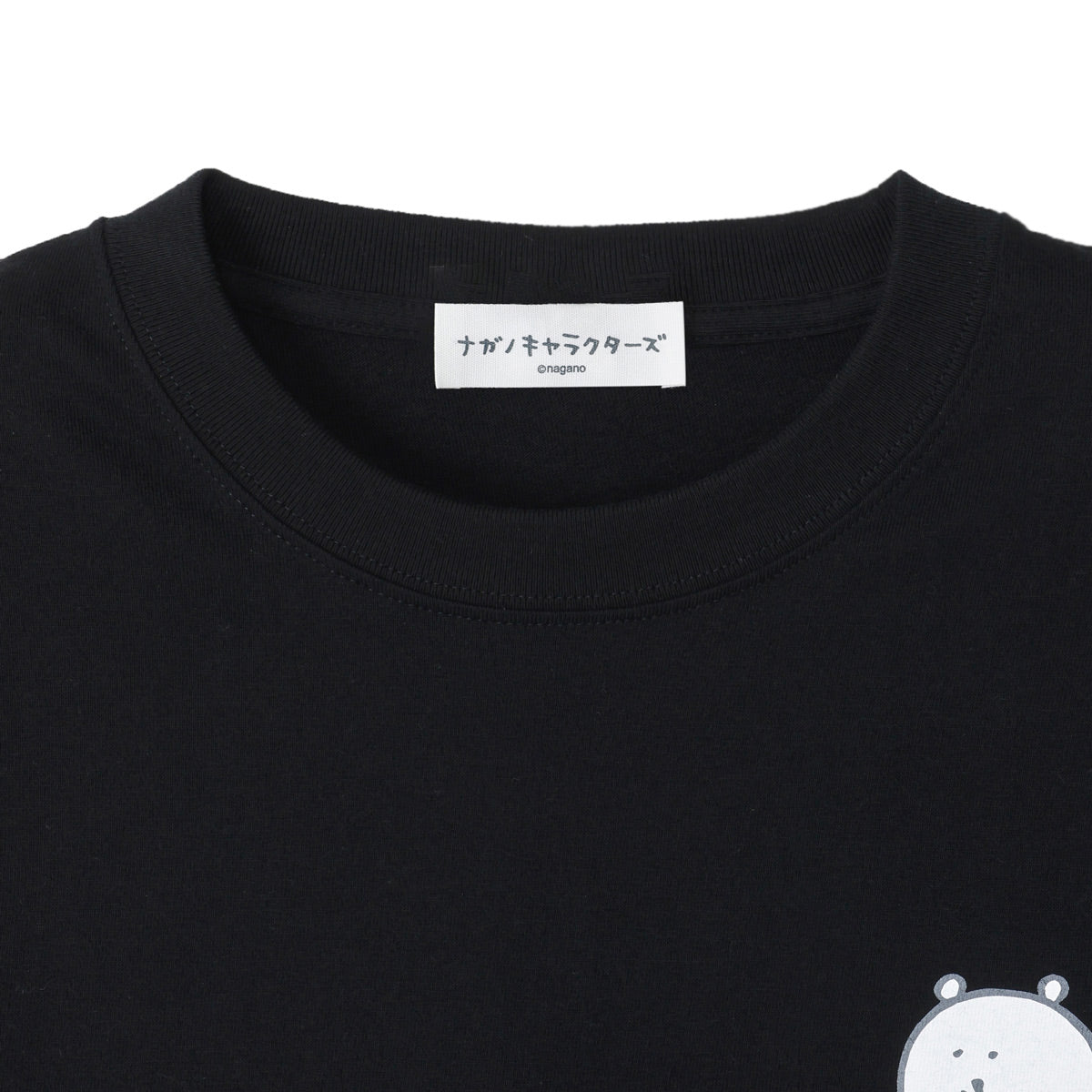 ナガノキャラクターズ Tシャツ カラーなくまたち ブラック