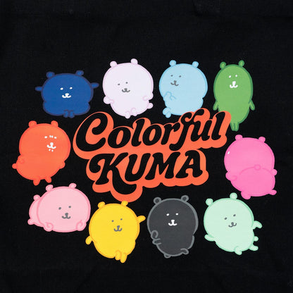 ナガノキャラクターズ トートバッグ カラーなくまたち ブラック