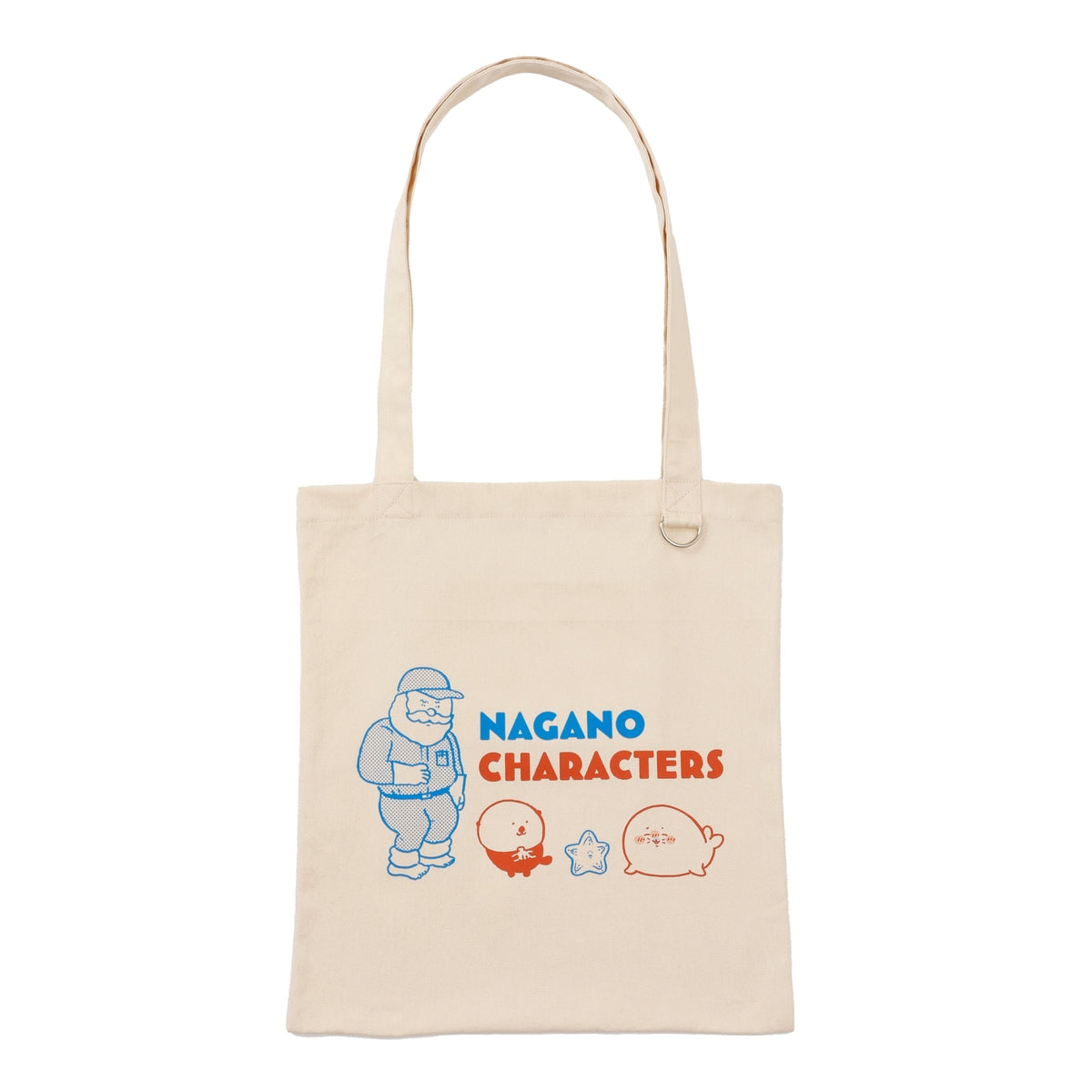 Nagano Characters Tote bag Azarashi-tachi Natural 