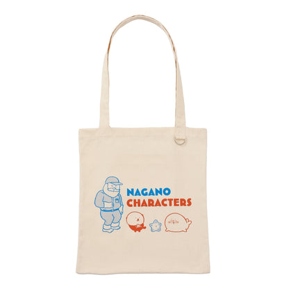 Nagano Characters Tote bag Azarashi-tachi Natural 