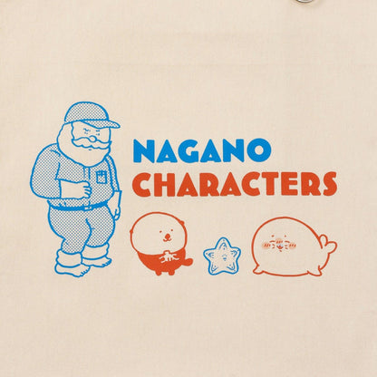 Nagano Characters Tote bag Azarashi-tachi Natural 