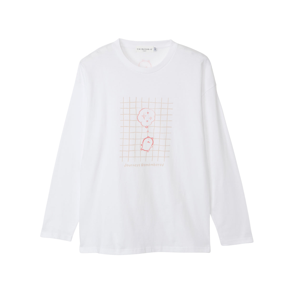 ナガノキャラクターズ 長袖Tシャツ 旅の記憶 ホワイト