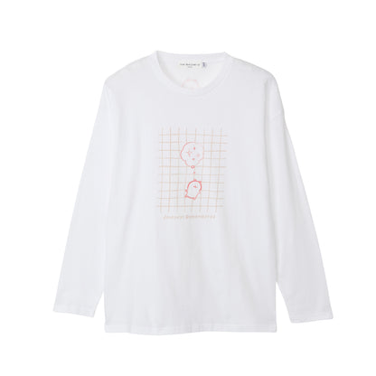 ナガノキャラクターズ 長袖Tシャツ 旅の記憶 ホワイト