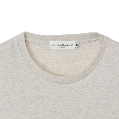 ナガノキャラクターズ 長袖Tシャツ お顔ならび オートミール