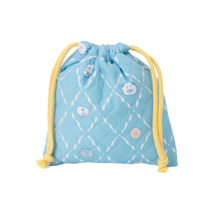 ナガノキャラクターズ 巾着 お顔ならび ブルー