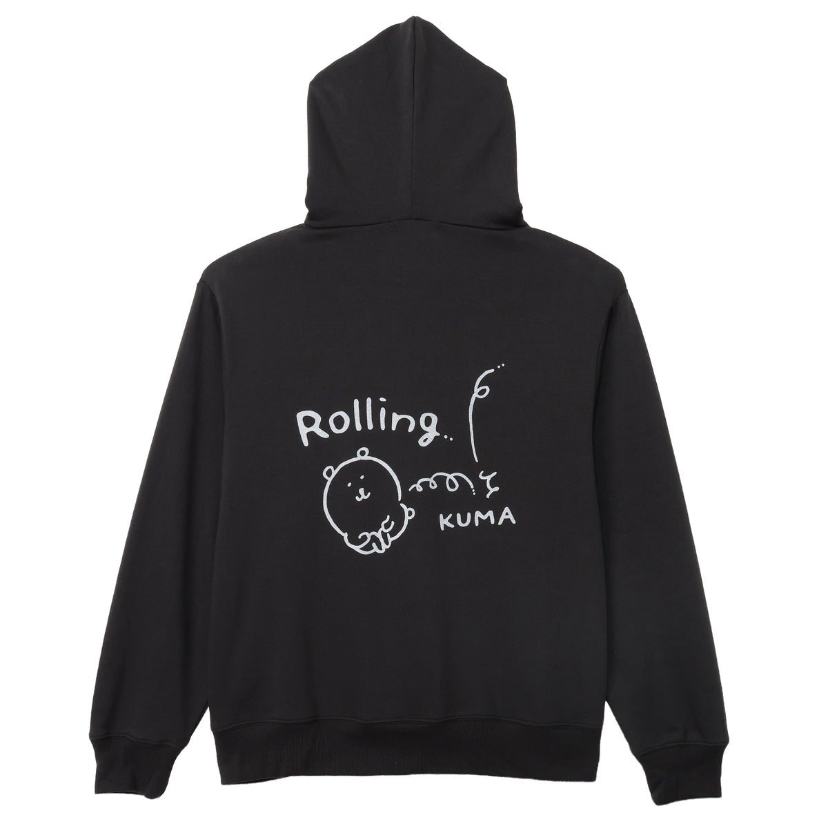 ナガノキャラクターズ ZIPパーカー ローリングくま スミ