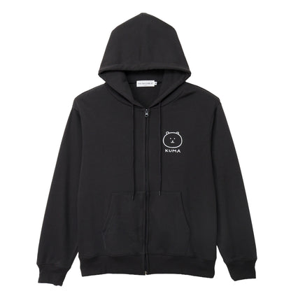 ナガノキャラクターズ ZIPパーカー ローリングくま スミ