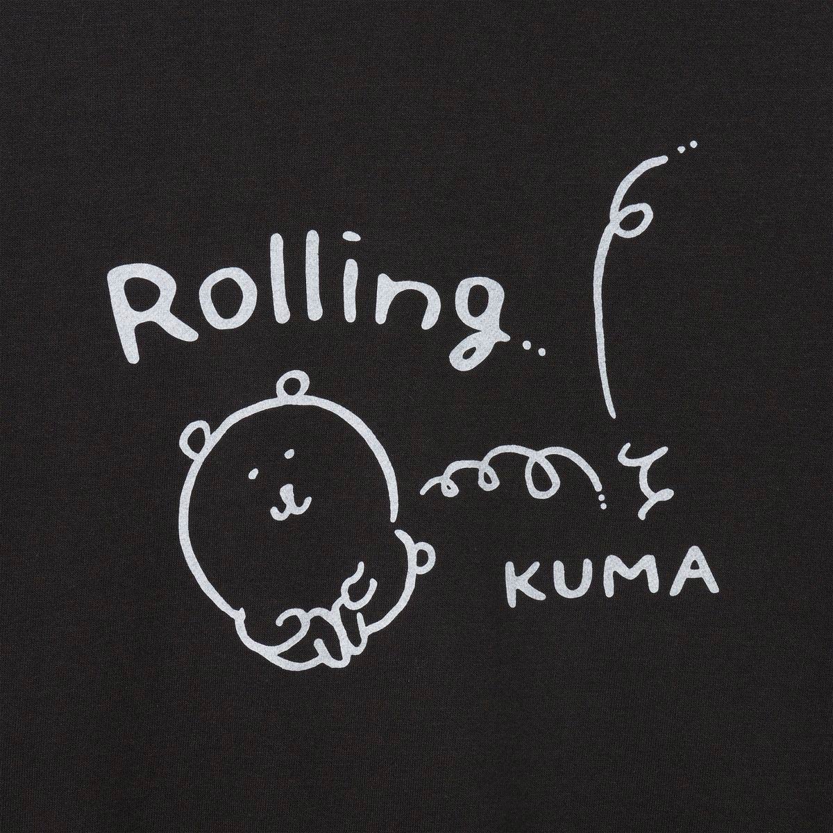 ナガノキャラクターズ ZIPパーカー ローリングくま スミ