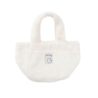 ナガノキャラクターズ ファートートバッグ くまフェイス ホワイト