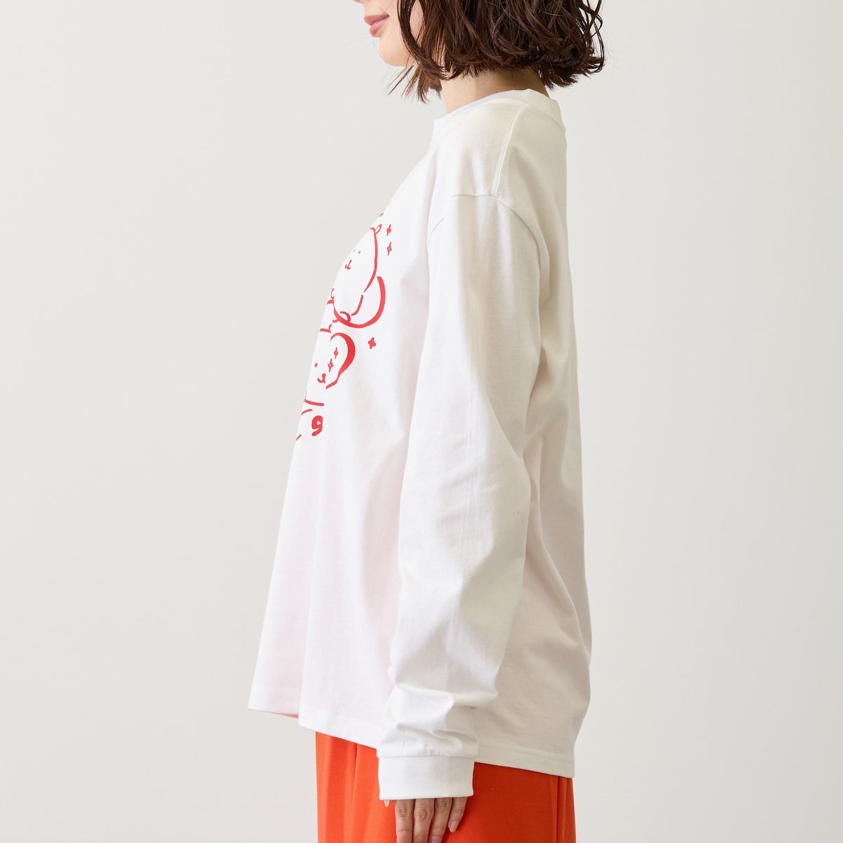 ナガノキャラクターズ 長袖Tシャツ リボン ホワイト | ナガノ