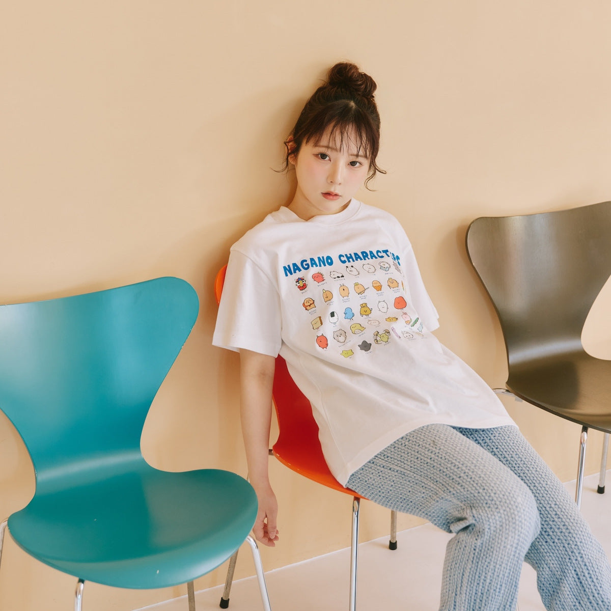 ナガノキャラクターズ Tシャツ 集合 ホワイト | ナガノキャラクターズ