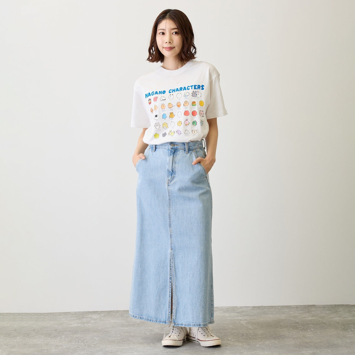 Nagano Characters T恤 大集合 白色