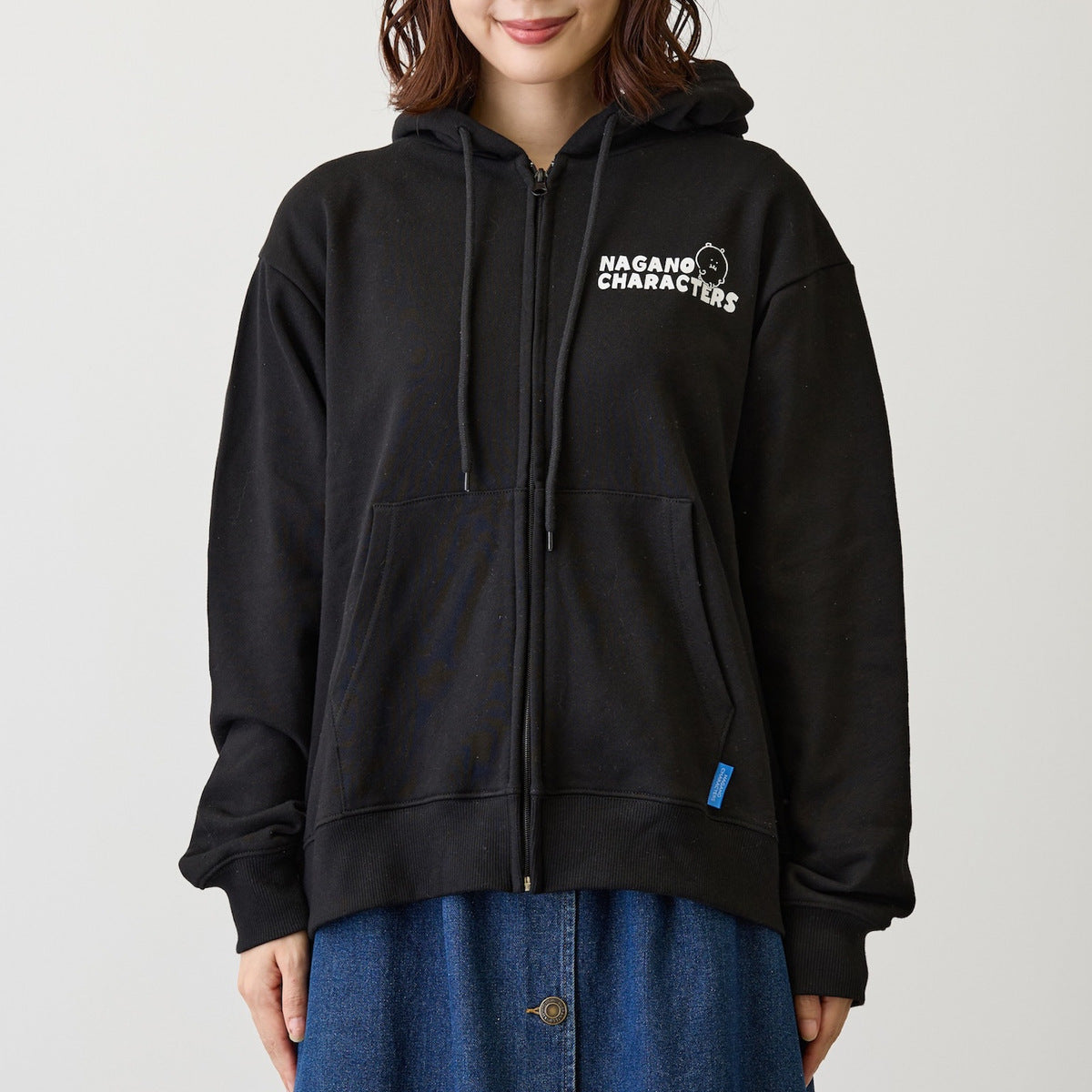 Nagano Characters 拉鍊連帽衫 大集合 黑色