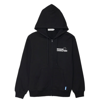 Nagano Characters 拉鍊連帽衫 大集合 黑色