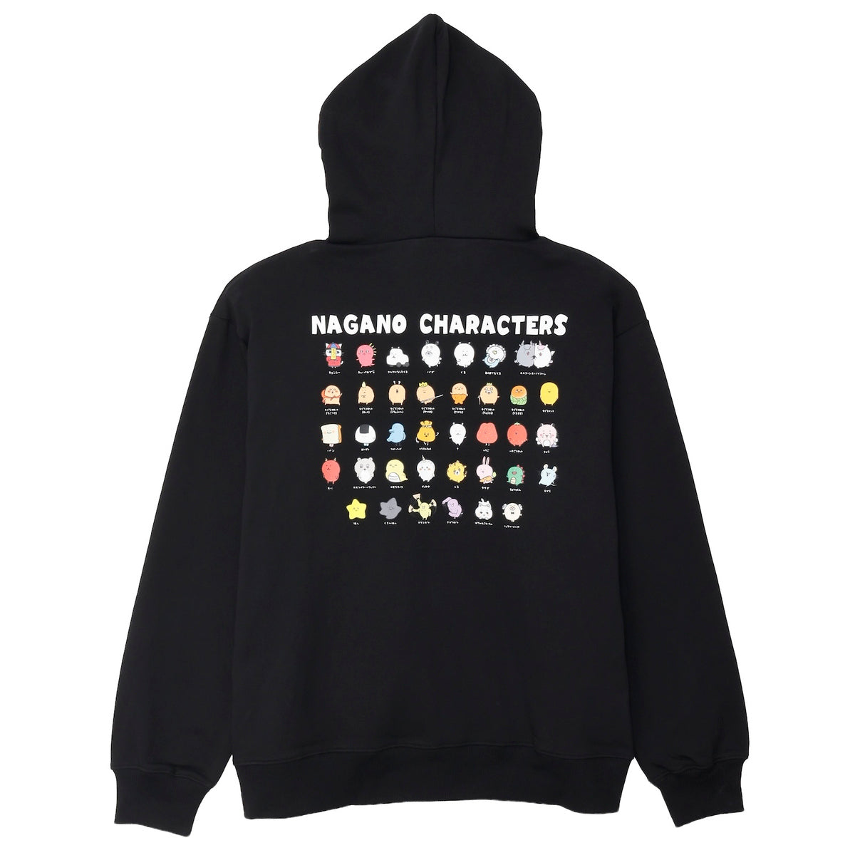 Nagano Characters 拉鍊連帽衫 大集合 黑色