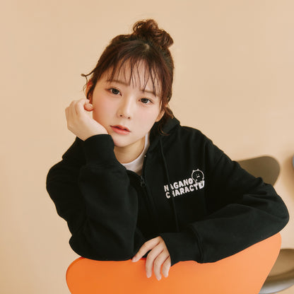 Nagano Characters 拉鍊連帽衫 大集合 黑色