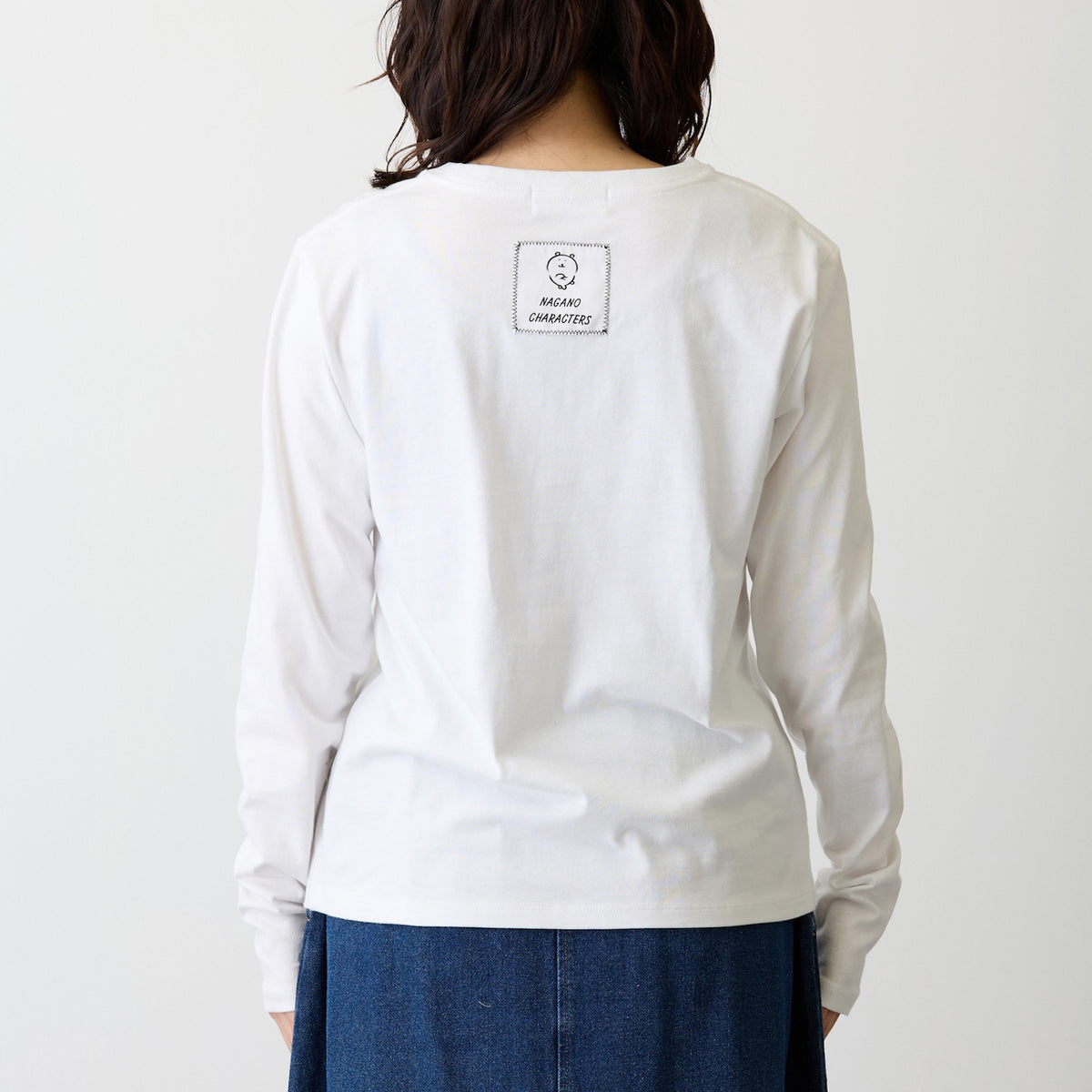 ナガノキャラクターズ 長袖Tシャツ モノクロなくま ホワイト | ナガノ