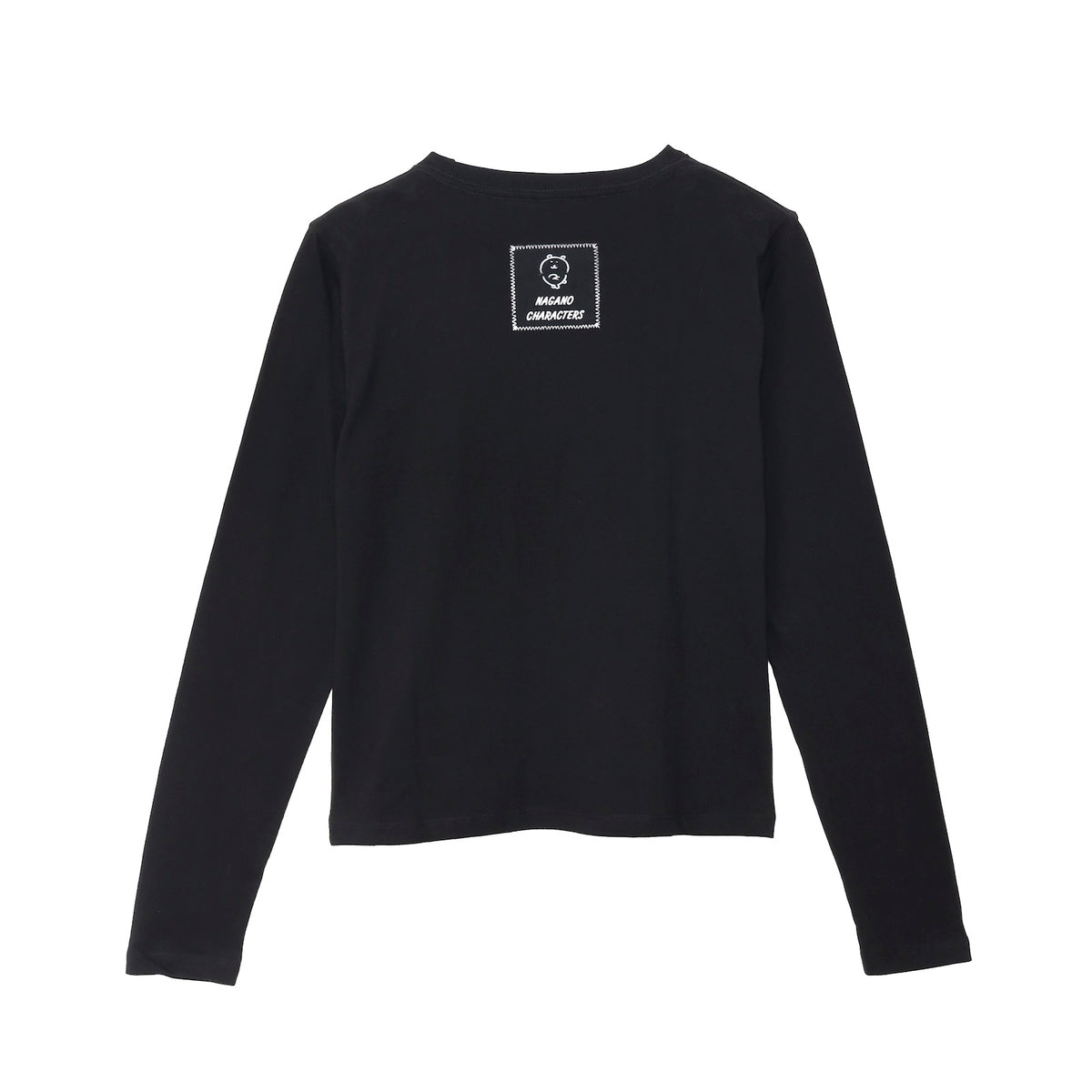 ナガノキャラクターズ 長袖Tシャツ モノクロなくま ブラック | ナガノ