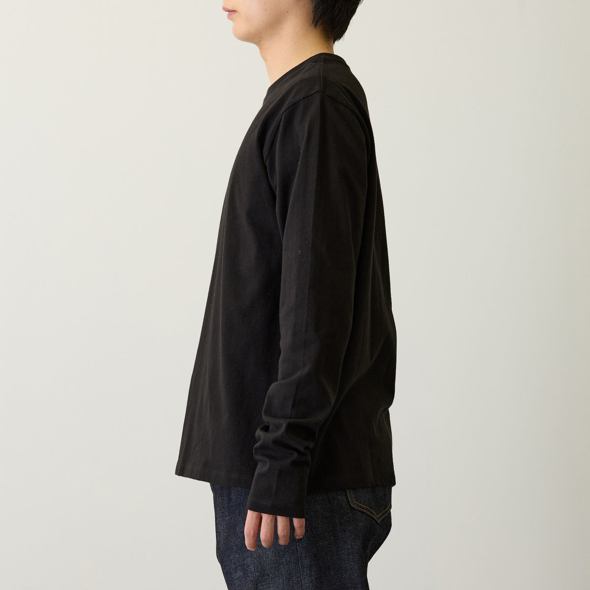ナガノキャラクターズ 長袖Tシャツ モノクロなくま ブラック | ナガノ