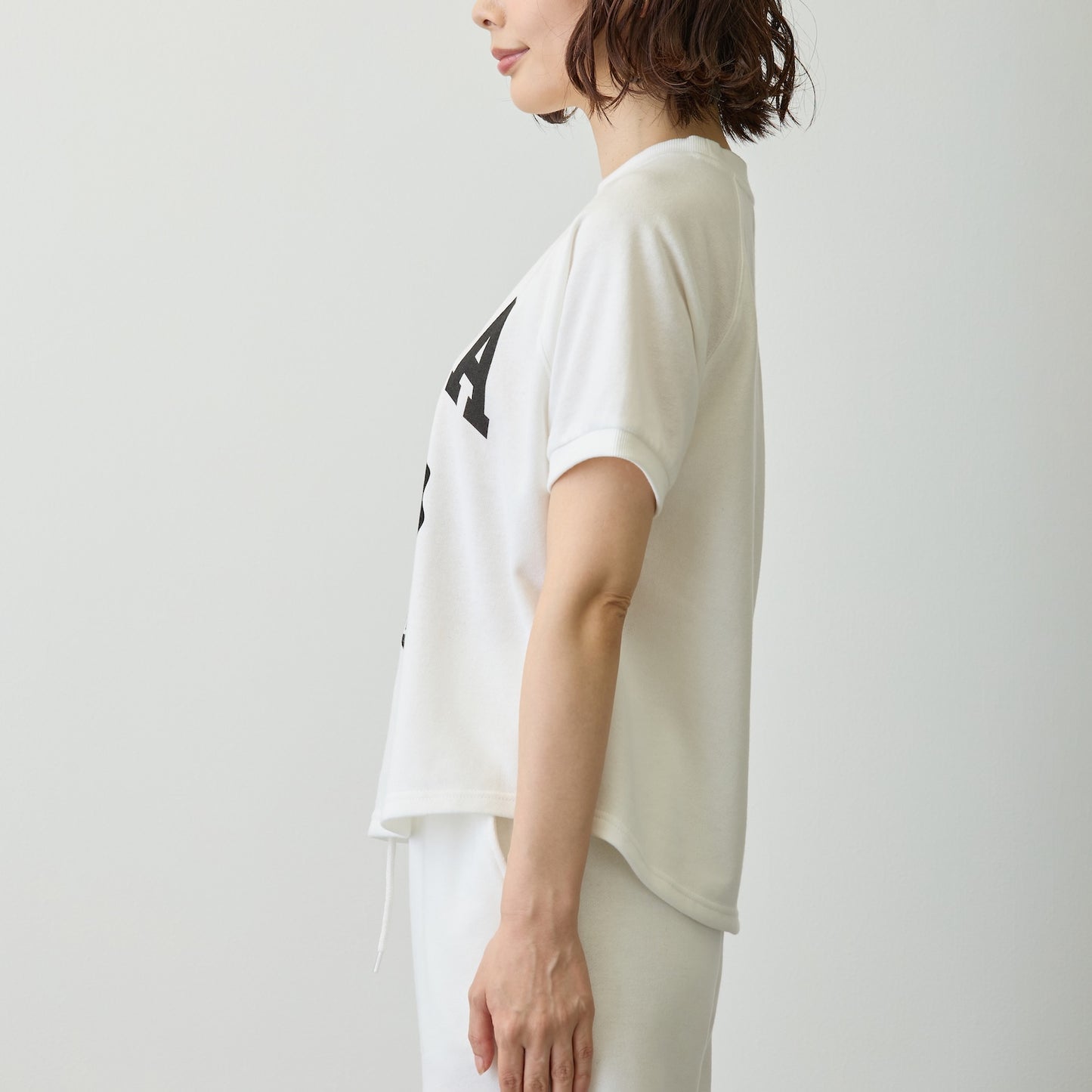 Nagano Characters 學院風T恤 (自嘲熊) 白色