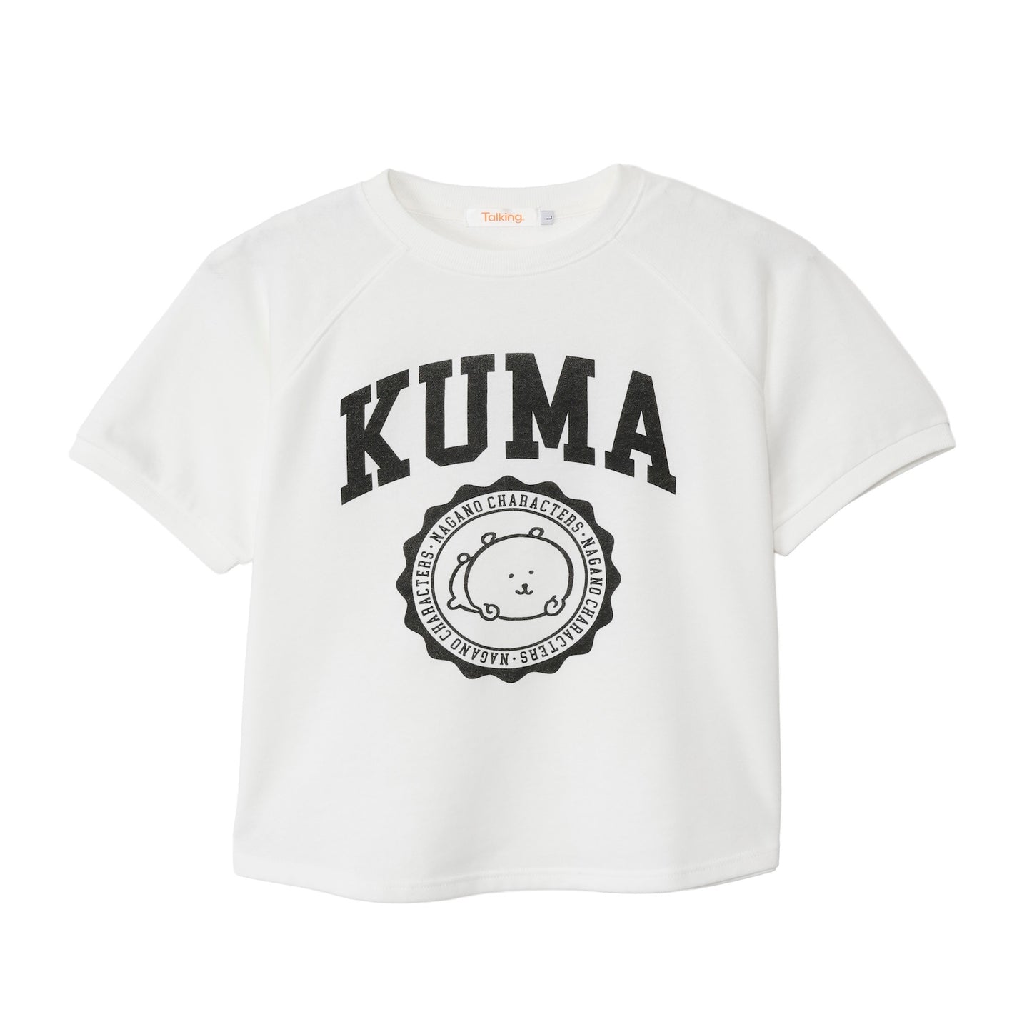 Nagano Characters 學院風T恤 (自嘲熊) 白色