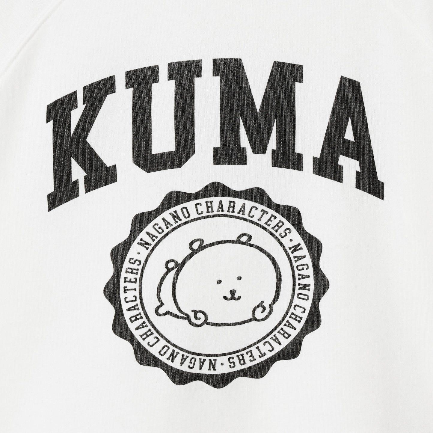 Nagano Characters 學院風T恤 (自嘲熊) 白色