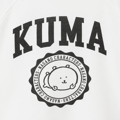 Nagano Characters 學院風T恤 (自嘲熊) 白色