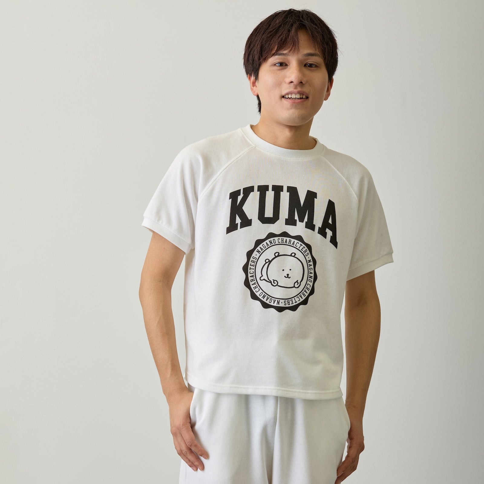 ナガノキャラクターズ Tシャツ カレッジ くま ホワイト | ナガノ