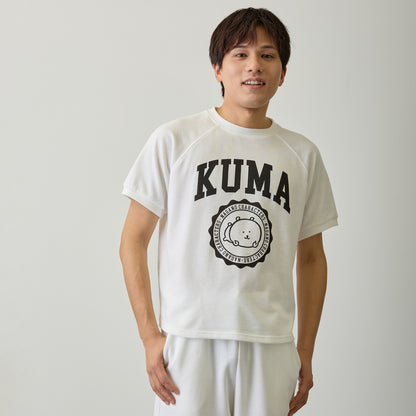 Nagano Characters 學院風T恤 (自嘲熊) 白色