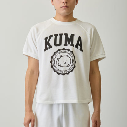 Nagano Characters 學院風T恤 (自嘲熊) 白色