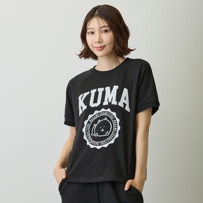 Nagano Characters 學院風T恤 (自嘲熊) 黑色