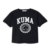 Nagano Characters 學院風T恤 (自嘲熊) 黑色