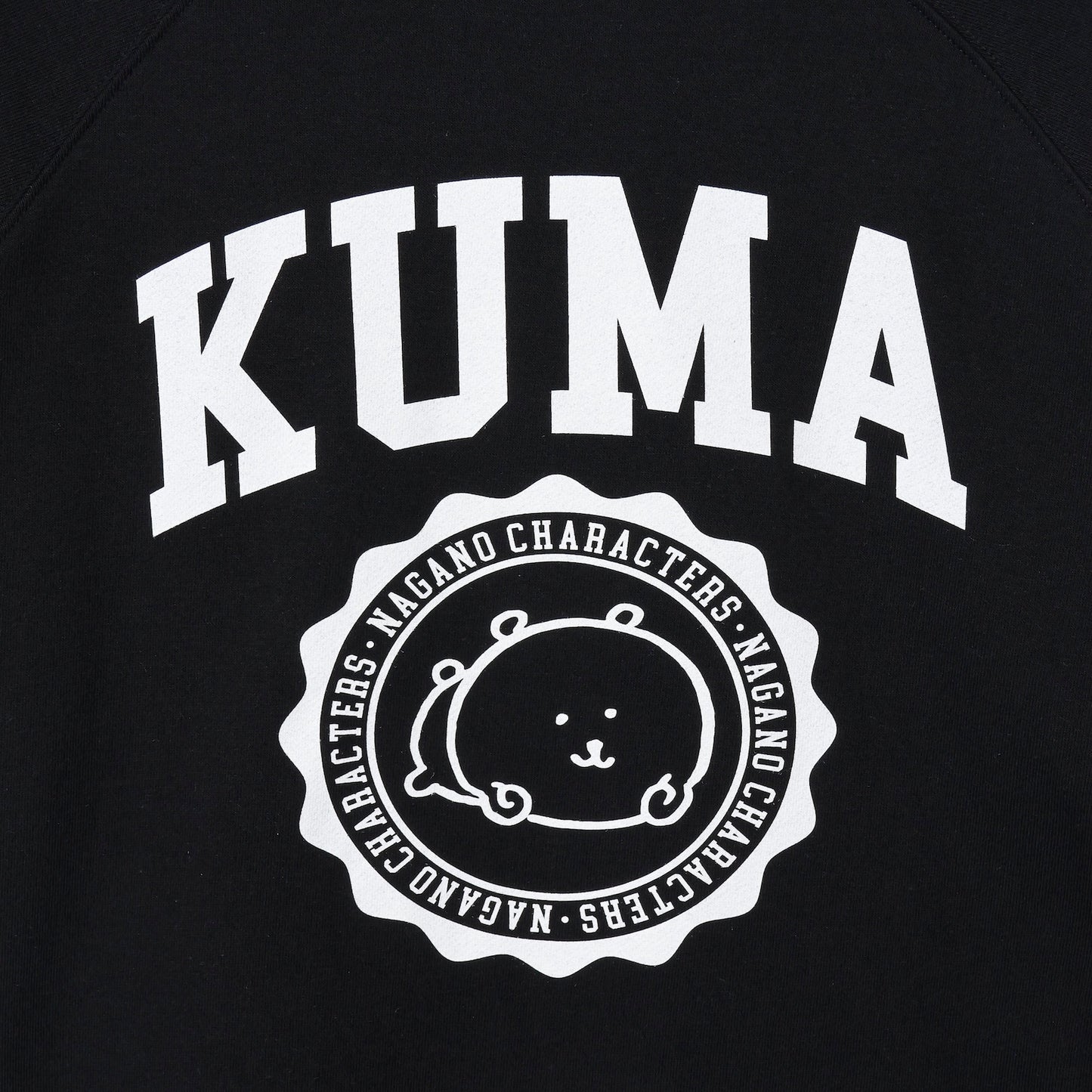 Nagano Characters 學院風T恤 (自嘲熊) 黑色