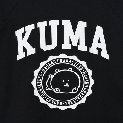 Nagano Characters 學院風T恤 (自嘲熊) 黑色