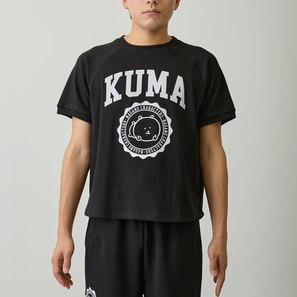 Nagano Characters 學院風T恤 (自嘲熊) 黑色