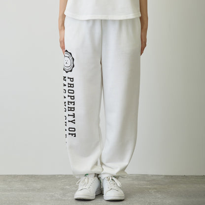 Nagano Characters 學院風束口運動褲 (自嘲熊) 白色