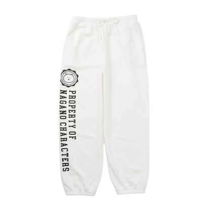 Nagano Characters 學院風束口運動褲 (自嘲熊) 白色