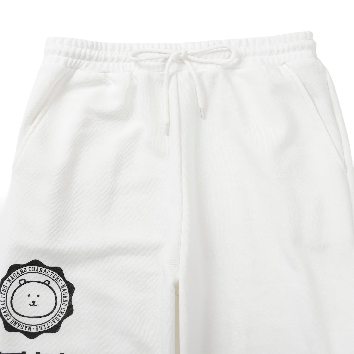 Nagano Characters 學院風束口運動褲 (自嘲熊) 白色