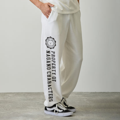 Nagano Characters 學院風束口運動褲 (自嘲熊) 白色