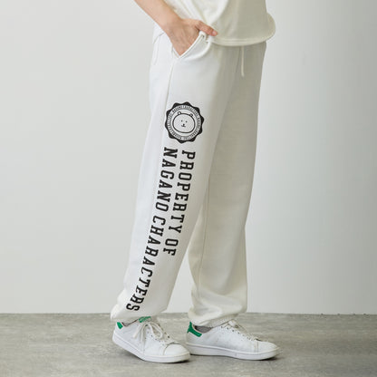 Nagano Characters 學院風束口運動褲 (自嘲熊) 白色