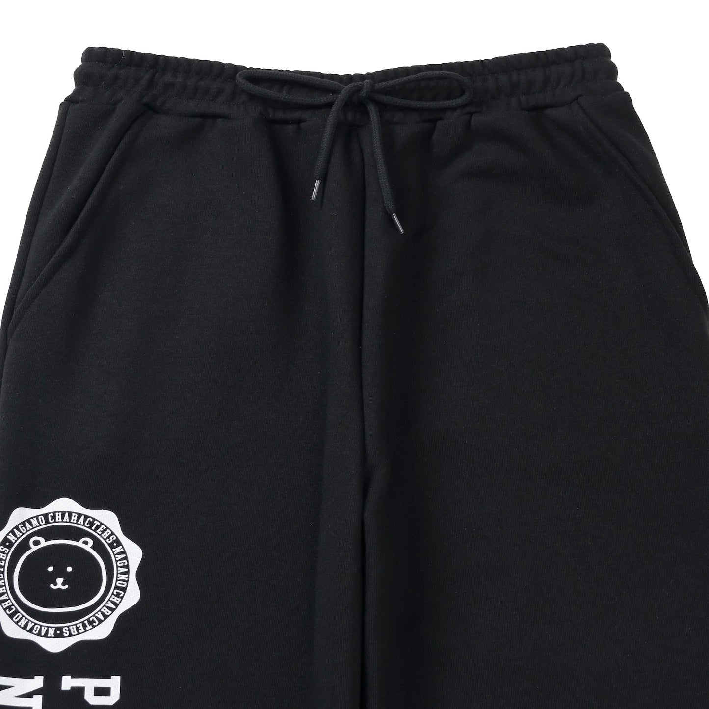 ナガノキャラクターズ スウェットパンツ カレッジ くま ブラック