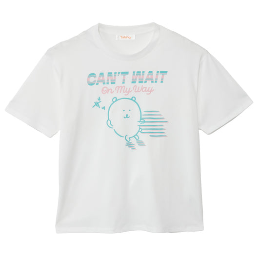 ナガノキャラクターズ ドライTシャツ CAN’T WAIT くま ホワイト